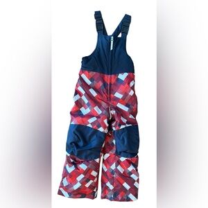 Perfect Lands' End Kids Grow-A-Longs Snow Ski Bib Pants Unisex Size 4 Geometric‎